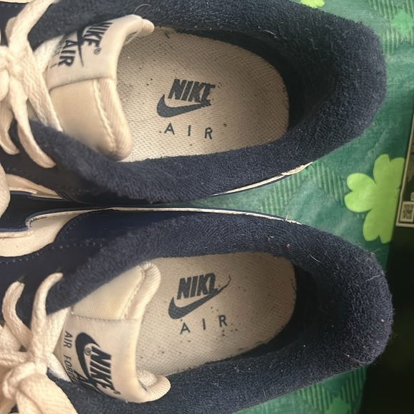 Navy and white Nike Air Force 1 Men’s Sneakers - Picture 6 of 10